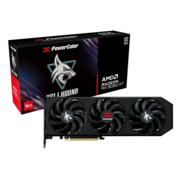 PowerColor Hellhound AMD Radeon RX 9060 XT 16GB GDDR6 550W Graphics Card